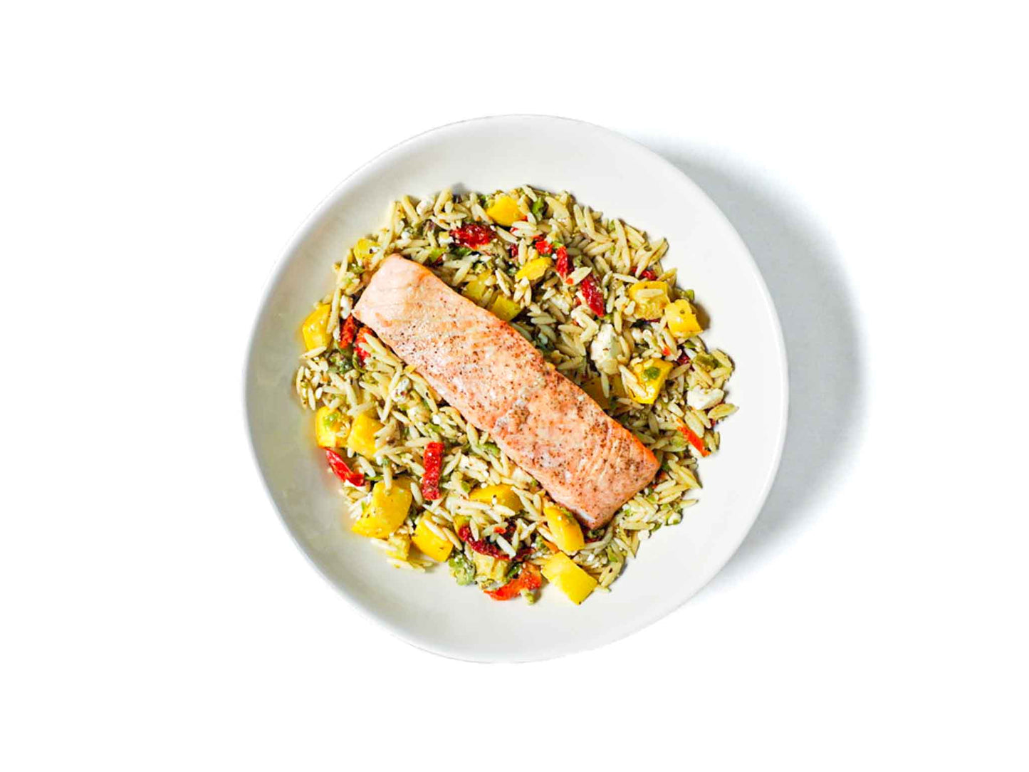 Orzo Pasta Salad and Roasted Salmon Product Image