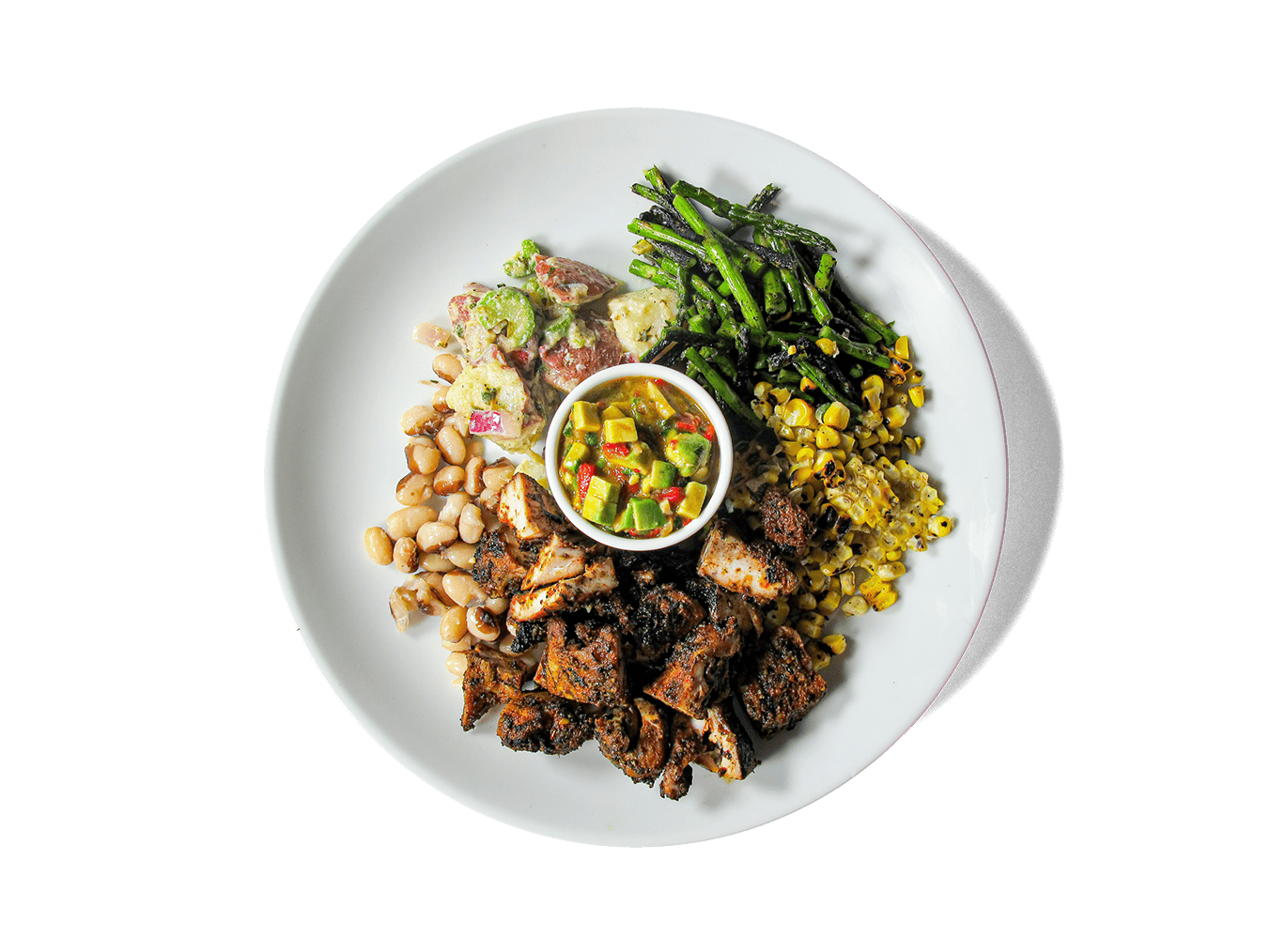 A photo of LOWCAL version - Summer BBQ Organic Chicken Plate