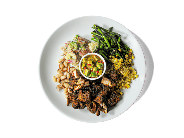 LOWCAL version - Summer BBQ Organic Chicken Plate