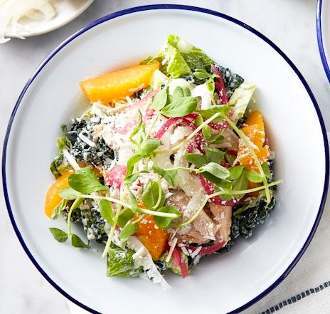 Image of Greek Chicken Salad (pasture raised) on a plate