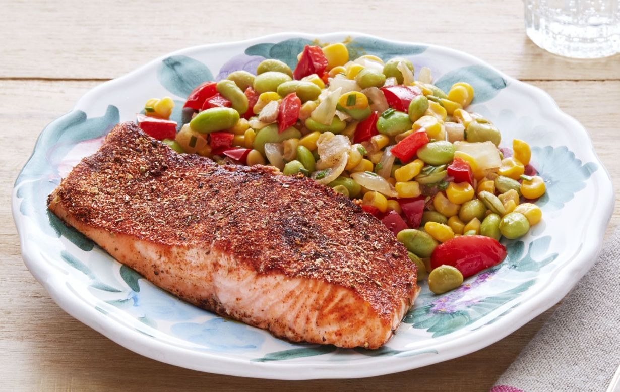 Image of Baked Wild Salmon on a plate