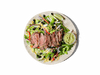 Perfectly seasoned steak strips atop a bed of fresh greens, complemented by zesty pico de gallo and creamy avocado tomatillo salsa. This flavorful dish delivers a vibrant Tex-Mex twist, perfect for a wholesome and delicious meal.