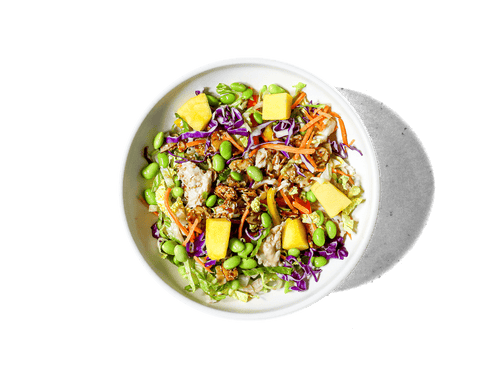 Tender, perfectly cooked chicken breast combined with crisp edamame and tossed in a flavorful sesame soy vinaigrette. This refreshing salad delivers a harmonious blend of savory, nutty, and umami notes, making it a satisfying and healthy choice.