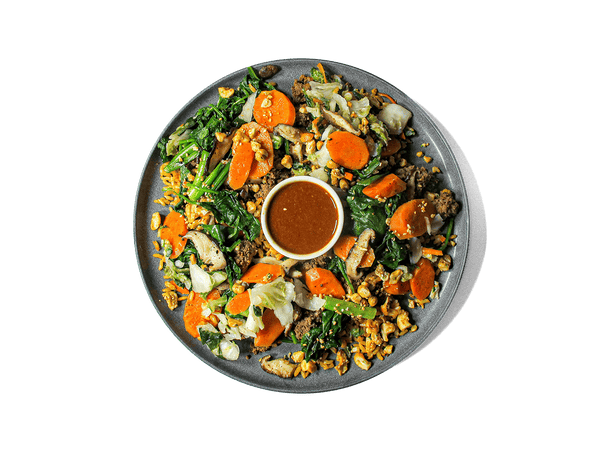 LOWCAL version - Grass-Fed Ground Beef Bulgogi Bowl