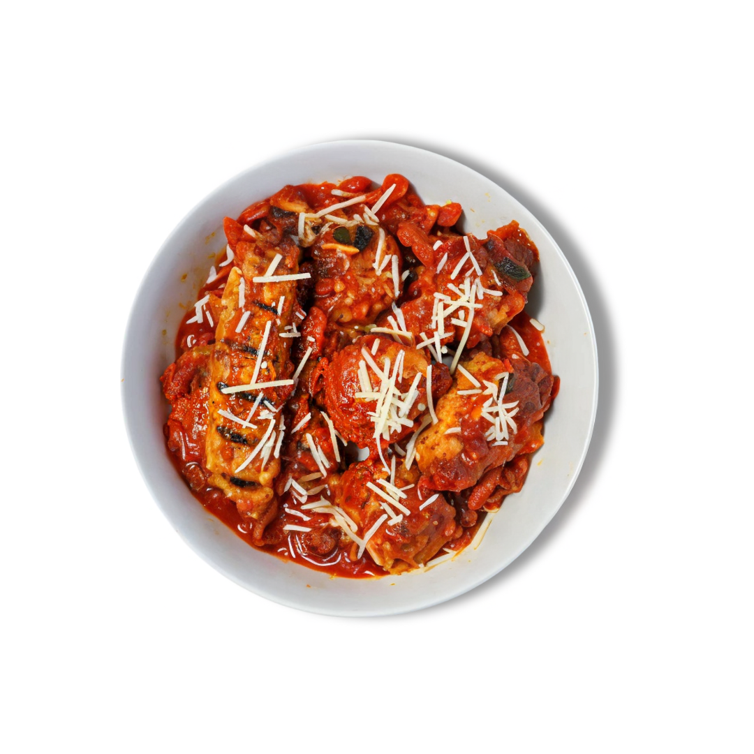 Savor the comforting flavors of home with Mom's Meatballs in Marinara Sauce, accompanied by Italian sausage and parmesan cheese. Tender, homemade meatballs, simmered in rich marinara sauce, are complemented by savory Italian sausage and a generous sprinkle of parmesan cheese. This classic dish promises a hearty and satisfying meal, reminiscent of cherished family recipes.