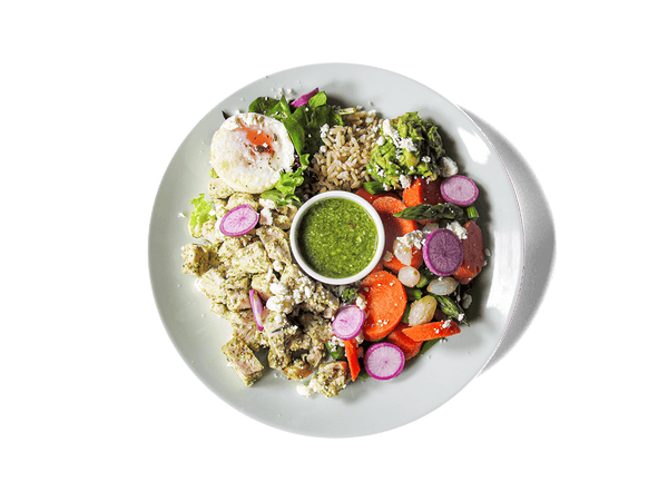 LOWCAL version - Organic Chicken Sorrel Pesto Bowl